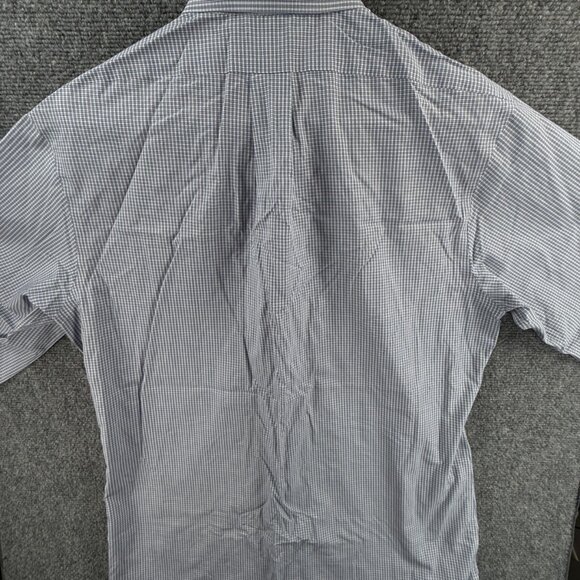 Brooks Brothers Non Iron Button Up Shirt Long Sleeve 16 35 Regent Check Blue - Picture 12 of 12